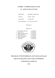 Sebagai sumber hukum islam, hadis berada satu tingkat di bawah alqur'ān. Doc Alquran Sunnah Adalah Sumber Ajaran Agama Islam Safela Nur Academia Edu