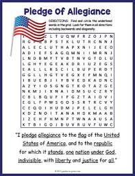No Prep Patriotic Activity Pledge Of Allegiance Word Search Pledge Of Allegiance Words Pledge Of Allegiance Vocabulary Words