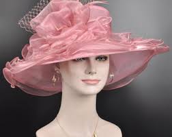 L17 (Rosa) Cappello Kentucky Derby, Cappello da chiesa, Cappello da  matrimonio, Cappello pasquale, Cappello Tea Party Royal Ascot con fiore di  piume Cappello Sinamay a tesa media