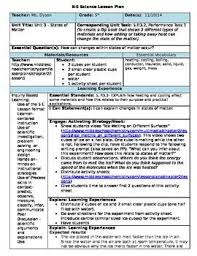 5e Science Lesson Plan Template Luxury 5e Science Lesson Plan States Of Matter By The Peaceful In 2020 Science Lesson Plans Life Science Lesson Plans Science Lessons