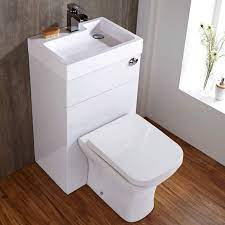 toilet met ingebouwde wastafel 87cm x 50cm 85cm wit toilet beneden wastafel kleine toiletruimte