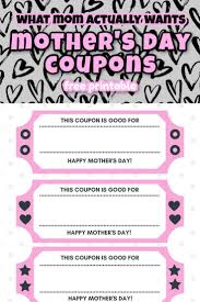 Free Printable Mother S Day Coupons Make The Perfect Gift For Mom Printable Mothersday Giftideas