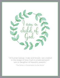 I Am A Child Of God Theme Printout God Themes Primary Program Children