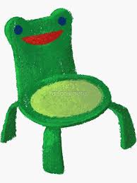 froggy chair sticker by adoraroara redbubble froggy original art painting cartoon profile pics