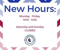 Due to Covid-19/Coronavirus We are adjusting our store hours Monday thru  Friday 9:00 am