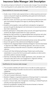 Insurance Sales Manager Job Description | Velvet Jobs