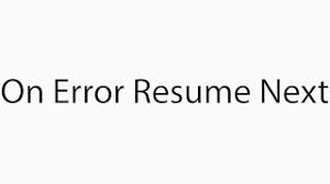on error resume next youtube