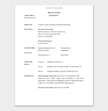 internship resume template 18+