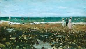 Norbert Goeneutte Sur La Plage 19th Century Oil Elegant Figures Coastal Landscape N Goeneutte In 2020 Landscape Paintings Oil Painting Landscape American Painting