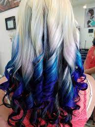 Amanda With Blonde On Top Fading Into Pink Blue And Purple Hair Blue Purple Hair Blonde On Top Blue Hair