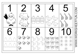 picture number chart 1 10 numbers preschool free