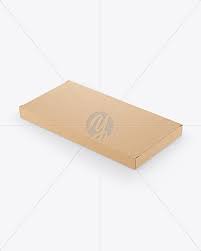 Download Kraft Chocolate Box W Window Mockup Half Side View In Box Mockups On Yellow Images Object Mockups