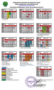 Kalender Pendidikan Tahun Pelajaran 2018 2019 Provinsi Kalimantan Timur Pendidikan Kewarganegaraan Kalender Pendidikan Pemerintah