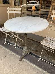 You can even use pieces as an indoor cafe table and chairs. Marble Cafe Table Fil De Fer