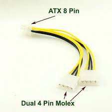 1pcs Atx 8 Pin Eps12v To Dual 4 Pin Molex Male Motherboard Power Supply Adapter Cable Review Atx Motherboard Adapter