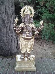 Ganesha Statue Skulptur Figur Buddha Deko Garten Dekoration Buddhismus Elefant Statue Ganesha Buddha