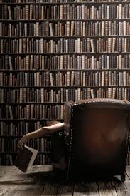 French Trompe L Oeil By Christophe Koziel Wallpaper Retro Color Library Papier Peint Bibliotheque Papier Peint Koziel