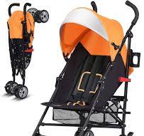 BABY JOY Lightweight Compact Travel Stroller - Infant to Toddler with  Adjustable Backrest & Canopy, Cup Holder, Storage Basket, 5-Point Harness,  Easy ...