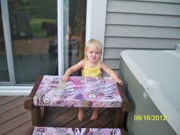 Little Tikes Picnic Table Got A Makeover Take Out 8 Screws Spray Paint Sides Cover Seats And Top With Fa Little Tikes Makeover Diy For Kids Diy Baby Stuff