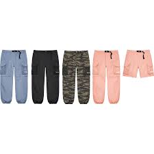 Men's classic fit comfort cargo pants. Details Supreme Mesh Pocket Belted Cargo Pant Supreme Community