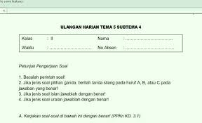 Manage and improve your online marketing. Soal Ulangan Harian K 13 Kelas 2 Tema 5 Subtema 4 Sekolahdasar Net