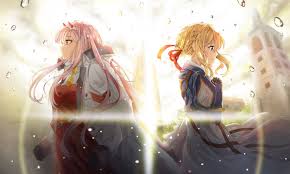 Encontre este pin e muitos outros na pasta darling de aadibinseruji. Wallpaper Id 107065 Darling In The Franxx Zero Two Darling In The Franxx Anime Girls Crossover Violet Evergarden Pink Hair