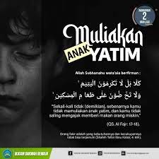 Mereka ditinggalkan kedua orangtuanya 10 bulan lalu. Kata Mutiara Untuk Anak Yatim Kami