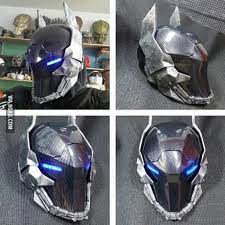Just Finished Arkham Knight Helmet Coated With Carbon Fiber Connected To Earphones And A Microphone Inside I M Still Working On The Suit Red Hood Helmet Knights Helmet Helmet Concept
