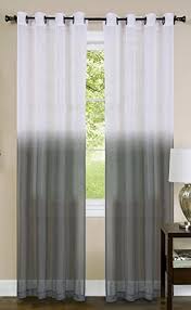 Use a single panel as an insert between your other curtains of use two (2) packages to cover up a standard window size of 23 to 36 in width. 2 Piece Essence Ombre Grommet Sheer Curtain Panel Set 84 Inch Length Charcoal Buy Online In Angola At Angola Desertcart Com Productid 43420115