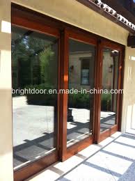 Frame and panel corners are joined with corner locks, injected with sealant and fastened with screws for added strength, durability and reliable water performance; China 20 Off Aluminum Door Profile 3 Panel Triple Sliding Glass Door Alu Aluminium Alloy Aluminum Tempered Glass Lowes Glazed China Door 3 Panel Sliding Glass Door