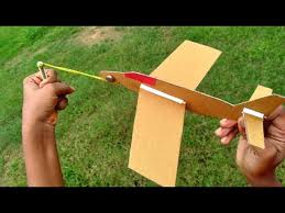 Slide the flat end of each flap into each slit. How To Make A Cardboard Paper Plane That Can Fly High Easy Rubber Band Power Airplane Paper Toy Youtube