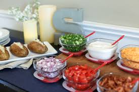 Get creative and have a little fun choosing all the fixings for your own baked potato buffet. Build Your Own Baked Potato Bar Evite