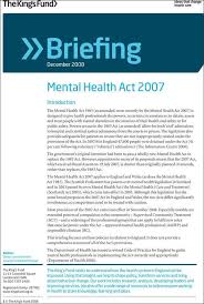 When it's overloaded with toxins from unhealthy foods, it doesn't work as well. Briefing Mental Health Act 2007 The King S Fund