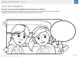 This was part of a larger series in our kids church about jesus' teaching on the greatest commandments. Love Your Neighbor Jw Org Children S Activities