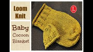 Loom knit a perfect square to make a baby blanket , dish cloth how to change colors on a knitting loom. Loom Knitting Baby Cocoon Blanket Step By Step Instructions For Beginners Youtube