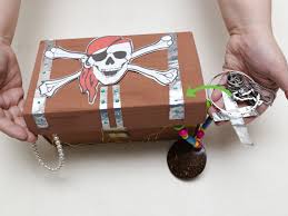 I made a treasure chest using corrugated cardboard.children will love it. How To Make A Pirate Treasure Chest 11 Steps With Pictures