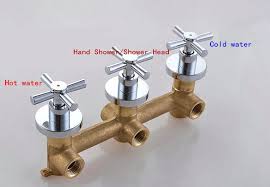 Union brass 32 2 handle, 8 center tub and shower faucet with compression cartridges, metal handles, sweat and ips unions. Fontana Solid Brass 3 Handles 2 Way Bathroom Shower Valve