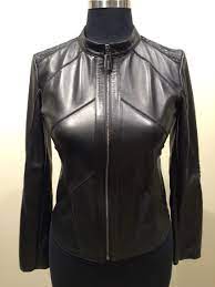 Women Stretch Leather Jacket Leather Jacket Rocker Chic Stretch Leather