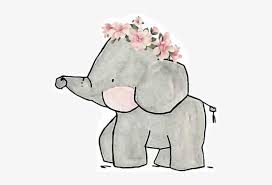 Baby elephant drawing elephant outline baby animal drawings elephant quilt elephant applique cute easy drawings art. Png Freeuse Download Cute Drawing Flowers Floral Remixit Cute Elephant Family Drawing Transparent Png 504x480 Free Download On Nicepng