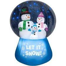 Check spelling or type a new query. Snowman Snow Family Inflatable Globe Holiday Yard Decoration Christmas Props Christmas Snow Globes Snow Globes