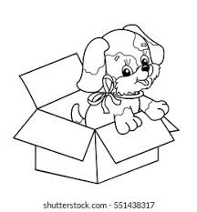 We have over 50 really cute designs that will help you occupy and educate your young children and related categories : Coloring Page Outline Cute Puppy Box Stock Vector Royalty Free 551438317