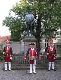Pay was high but not all giants were content, especially if they were forcibly recruited. Reenactors Representing The Potsdam Giants The