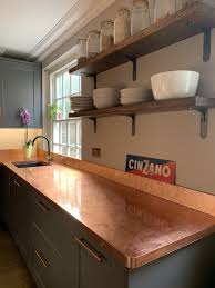 Copper Kitchen Counter Worktop Diy Kitchen Remodel Kitchen Worktop Makeover Interior Design Kitchen