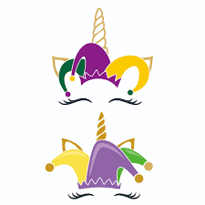 Download Mardi Gras Unicorn Cuttable Design