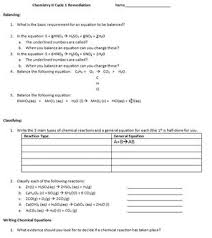 Classifying Balancing Equations Enthalpy From Bond Energies Review Worksheet Equations Balancing Equations Chemical Equation