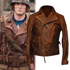 Captain America The First Avengers Distressed Brown Real Leather Jacket Distressed Leather Jacket Leather Jacket Men Real Leather Jacket