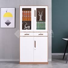 Browse our selection of office furniture including desks, cubicles, chairs and more! 4 Doors With Glass And Drawer Office Filing Cabinet Durable Modern Office Furniture Metal Bookcase Locker Storage Cabinet Swing Door File Cabinet Steel Filing Cabinet Furniture Home Living Furniture Shelves Cabinets