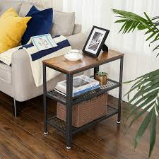 Double Shelves Side Table Side Table In 2020 Side Table End Tables Narrow Side Table