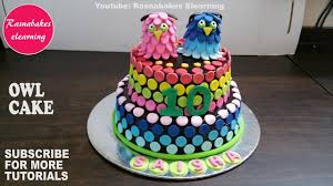 Simple Owl Cake Birthday Or Wedding Anniversary Design Ideas Animal Rainbow Celebration Decorating Youtube