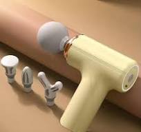 Massagepistole, 6-Gang-Mini-Muskelmassagegerät,  Tiefengewebe-Entlastungsmassagegerät mit 4 Köpfen, Geschenk für Männer und  Frauen, geeignet für ...